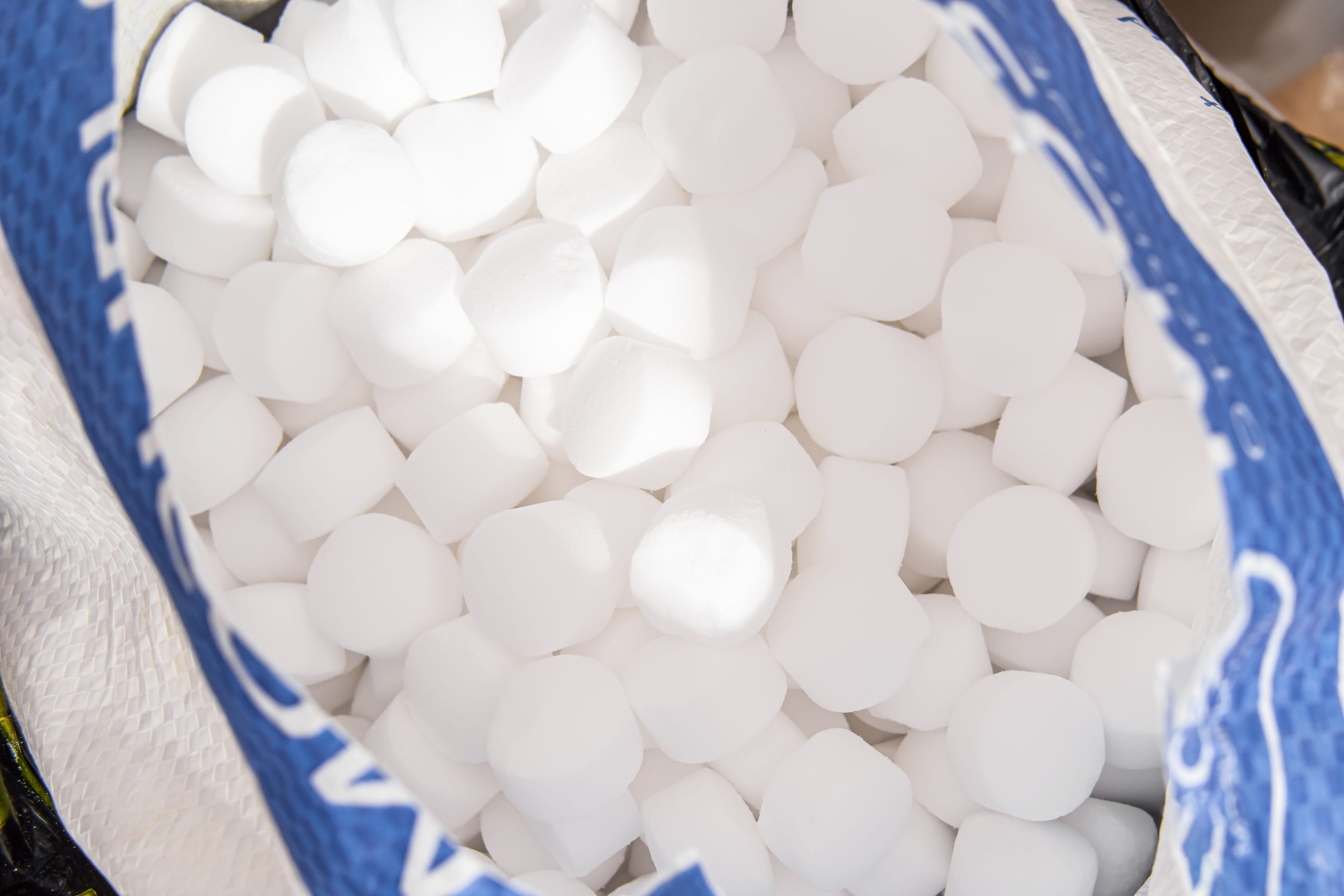 Bag of Salt Pellets for Salt Delivery